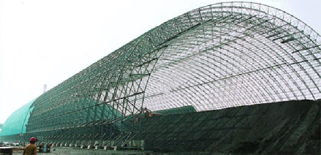 库尔勒热电厂螺栓球网架干煤棚